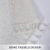 Linen Blend Shower Curtain with Tassels, Boho Farmhouse Bathroom Decor, Textured Fabric,  72 x 72 Inch, Machine Washable, Buttonhole Top - 4 of 4