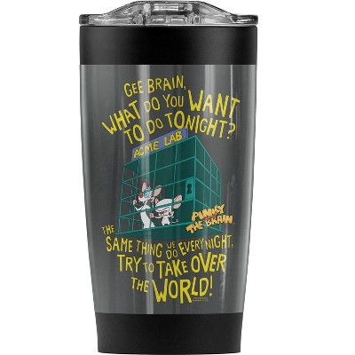 Pinky And The Brain The World Steel Tumbler 20oz Coffee Travel Mug