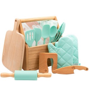 WeeSprout Little Chef Kids Cooking & Baking Set, 14 Piece Cooking Set with Real Kitchen Tools & Kids Apron, Baking Gift for Girls, Boys & Junior Chefs - 1 of 4
