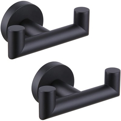 BWE Round Bathroom Robe Hook and Towel Hook(2-Pack)