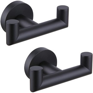 BWE Round Bathroom Robe Hook and Towel Hook(2-Pack) - 1 of 4