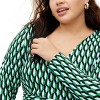 Women's Long Sleeve Midi Arrow Geo Green Wrap Dress - DVF for Target - 3 of 4