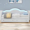 Whisen Twin Upholstered Daybed with LED & 2 Drawers - 2 of 4