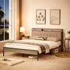 ONWITH Bed frame with charging station Queen size Grey - 2 of 4