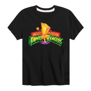 Boys' - Power Rangers - Retro Logo- Boy's Short Sleeve Tee Short Sleeve Graphic T-Shirt - 1 of 3