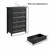 SEVOBAL Utility Storage Cabinets Modern 5 Drawer Dresser with Smooth Metal Slides and Anti-Tipping Device for Bedroom, Black, 31.5"*15.75"*44.29" - 2 of 4