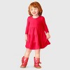City Threads Girls Soft Jersey Cotton Long Sleeve Tiered Dress - USA-Made Comfortable & Stylish Kids/Toddlers Clothing - 3 of 4