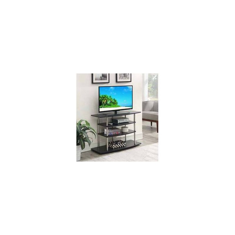 Designs2Go No Tools Wide Highboy 4 Tier TV Stand for TVs up to 46&#34; Black - Breighton Home, 4 of 6