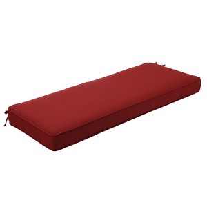 Aoodor 46x18 Inch Outdoor Bench Cushion, Olefin Fabric Patio Furniture Cushions with Removable Cover and Adjustable Straps for Swing Sofa Settee - 1 of 4