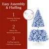 Best Choice Products Pre-Lit Blue Christmas Pine Tree w/ Flocked Branches, Warm-White Lights - 4 of 4