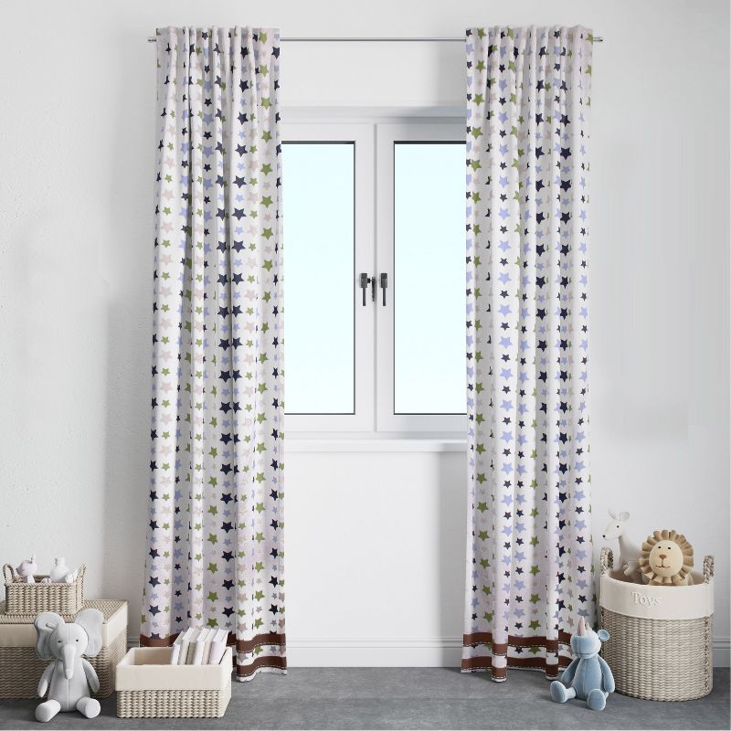 Bacati - Camo Air Cotton Printed Single Window Curtain Panel, 2 of 5