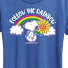 Women's - Peanuts - Follow The Rainbow Short Sleeve Graphic T-Shirt - 2 of 4