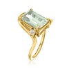 Ross-Simons 3.40 Carat Prasiolite Ring With Single Lab-Grown Diamond in 18kt Gold Over Sterling - 3 of 4