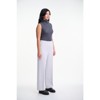 Lafidi Women’s High-Rise Straight Leg Pants – Elastic Waistband Work Trousers with Slash Pockets, Tailored Look - 2 of 4