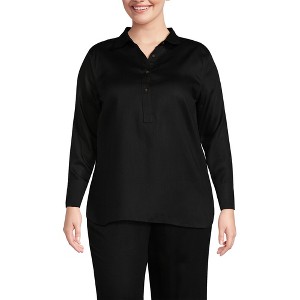 Lands' End Women's TENCEL Fibers Twill Popover Shirt - 1 of 3