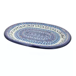 Blue Rose Polish Pottery Savannah Large Oval Platter