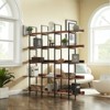 5-Tier Bookcase with Metal Frame Vintage Open Bookshelf Industrial Style Book Case for Home Office Living Room - 2 of 4