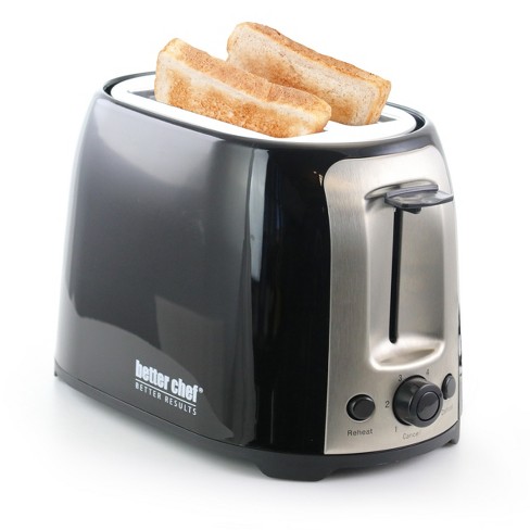 Better Chef Compact Two Slice Countertop Toaster in Red