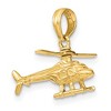 Black Bow Jewelry 14k Yellow Gold 3D Moveable Helicopter Pendant - 4 of 4