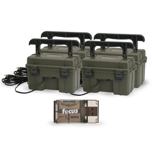 Stealth Cam 12V Weatherproof Battery Box (4-Pack, Dark Green) Bundle - 1 of 4