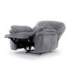 miBasics Breezenight Transitional Padded Manual Glider Reclining Chair Gray: Microsuede Upholstery, Foam Fill, Wood Frame - 2 of 4