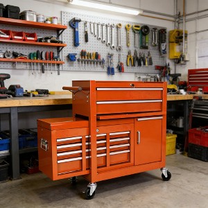 KWPZQEB 43.1" H Tool Chest with Wheels, Metal Tool Box w/ 8 Drawers & Detachable Top, High Capacity Mechanic Tool Organizer Box for Garage, Warehouse - 1 of 4
