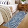 Machine Washable Area Rug Non Slip Rug Vintage Medallion Low Pile Foldable Rugs Stain Resistant Carpet For Bedroom Living Room Kids Room Study Room - 3 of 4