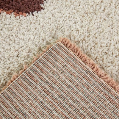 Pink and Multicolor Synthetic Shag Kids' Area Rug