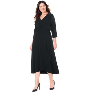 Catherines Easy Faux Wrap Dress - 1 of 4