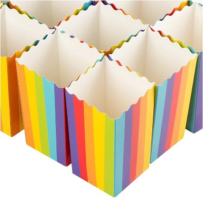 100-Pack Popcorn Favor Boxes, Popcorn and Candy Containers, 3.3 x 5.5 x 3.3 Inch