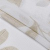 Leaf Printed Pattern Linen Textured Sheer Kitchen Curtains - 4 of 4