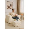 Pinmoco Single Sofa Compressed Sofa 42.9 inch with Soft Footstool for Living Room, White - 2 of 4