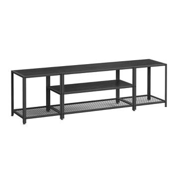 VASAGLE TV Stand Industrial Entertainment Center, Modern TV Console with Open Storage Shelves