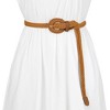 INSPIRE CHIC Women's PU Leather Braided Skinny Pin Buckle Waist Belt - 4 of 4
