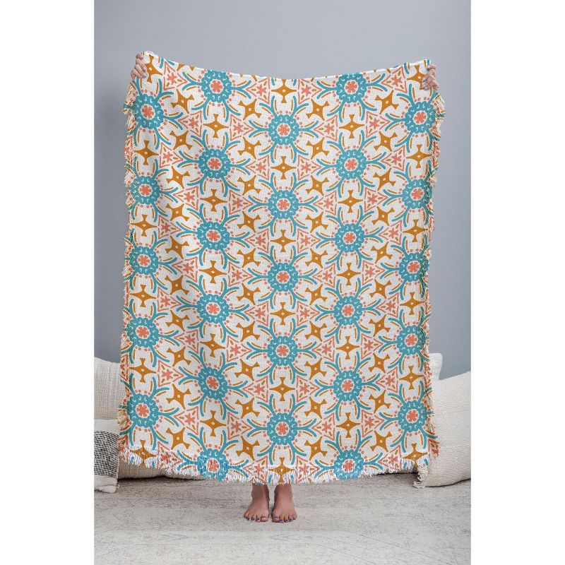 Marta Barragan Camarasa Boho mosaic desert colors N 56"x46" Woven Throw Blanket - Deny Designs, 3 of 5