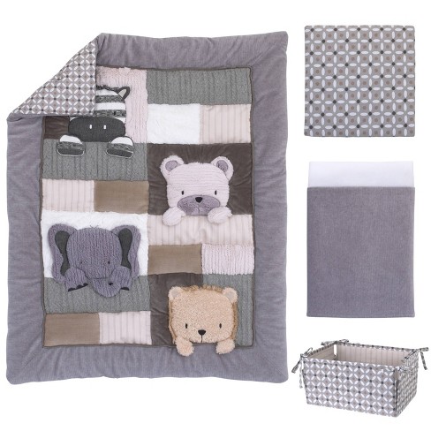 Nojo Play Day Pals Animal Nursery Crib Bedding Set 4pc Target