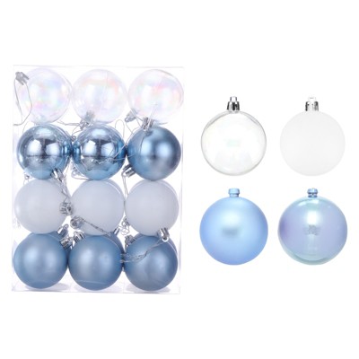 Unique Bargains Plastic Party Wedding Christmas Box Packed Hanging Ornament Balls 2.4" 24 Pcs