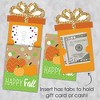 Big Dot of Happiness Pumpkin Patch - Fall, Halloween or Thanksgiving Party Money and Gift Card Sleeves - Nifty Gifty Card Holders - Set of 8 - image 3 of 4