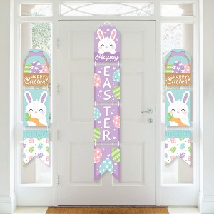 Big Dot of Happiness Spring Easter Bunny - Hanging Vertical Paper Door Banners - Happy Easter Party Wall Decoration Kit - Indoor Door Decor - 1 of 4