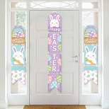 Big Dot of Happiness Spring Easter Bunny - Hanging Vertical Paper Door Banners - Happy Easter Party Wall Decoration Kit - Indoor Door Decor