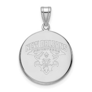 Black Bow Jewelry Sterling Silver New Orleans Privateers NCAA Large Pendant - 1 of 3