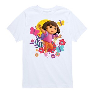 Boys' - Dora the Explorer - Flowers And Butterflies Short Sleeve Graphic T-Shirt - 1 of 3