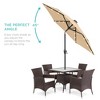 Best Choice Products 7.5ft Outdoor Solar Patio Umbrella for Deck, Pool w/ Tilt, Crank, LED Lights - 2 of 4