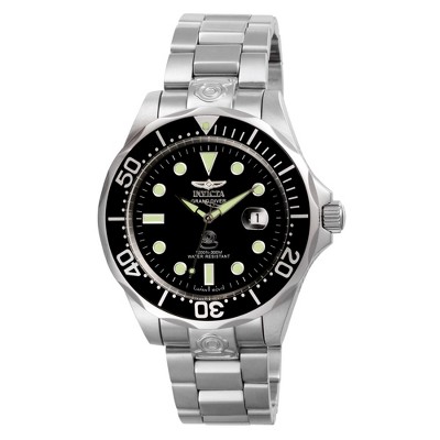 Invicta 3044 Men's Automatic Pro Diver Black Dial Stainless Steel Watch