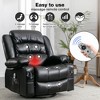 GDFStudio Cecilia Metal and Faux Leather Upholstered Vibration Massage Swivel Recliner Chair with 2 Cup Holders and USB Charge Port - 2 of 4