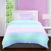 Tadpoles Girls Mermaid Pattern Quilt Set, with 1 Twin Size Quilt and 1 Standard Sham, 2-Piece Set - image 2 of 4