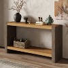 Gulches Vintage Industrial Console Table - Classic Minimalist, Premium Wood Veneer, Distressed Finish - 3 of 4