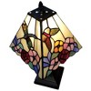 Amora Lighting Tiffany Style Floral Mission Style Table Lamp 8 Inches Wide - 3 of 4