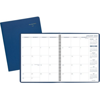 At-A-Glance Monthly Apptmt. Planner Jan-Dec Wirebound 9"x11" Blue 7025020