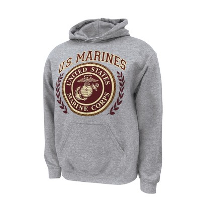 Collections Etc US Military Branch Laurel Leaf Hooded Sweatshirt